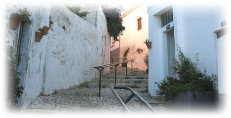 Altstadt hinter der Kirche - Strassenszene