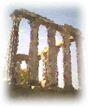 Der r&ouml;mische Tempel - impressionistisch verfremdet