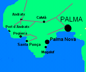 Palma Nova-Karte